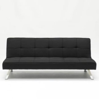 Sofá Cama 2 Plazas Diseño Moderno Negro