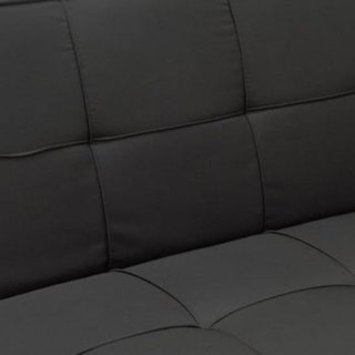 Sofá Cama 2 Plazas Diseño Moderno Negro