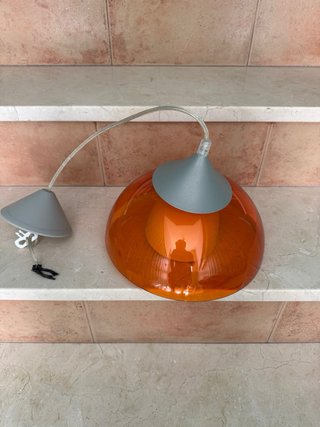 Lampada a Sospensione Vintage Retrò Arancione Grigio