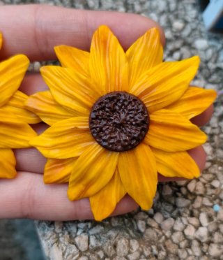 Pendientes Flor Girasol