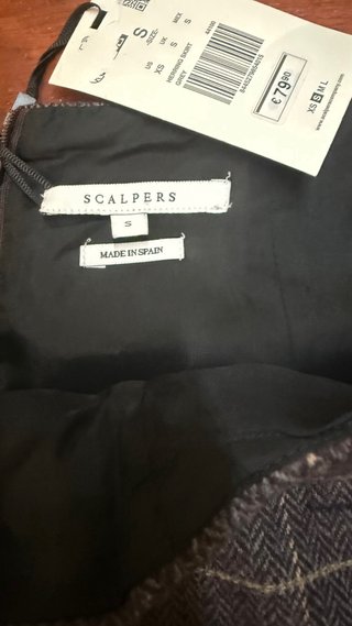Falda Scalpers cuadros gris