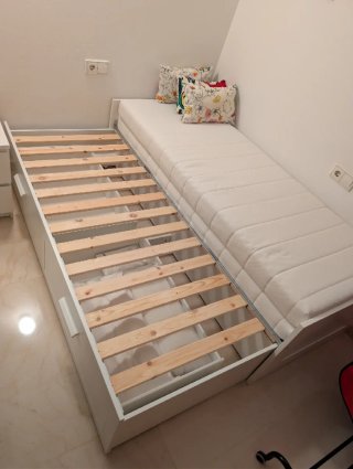 Cama nido/extensible IKEA BRIMNES + 2 colchones A