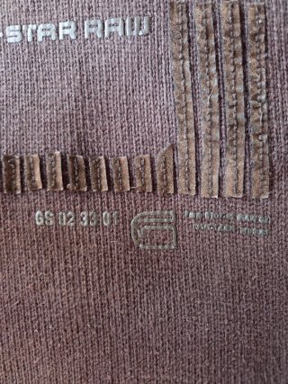 Jersey G-Star RAW cuello alto marrón