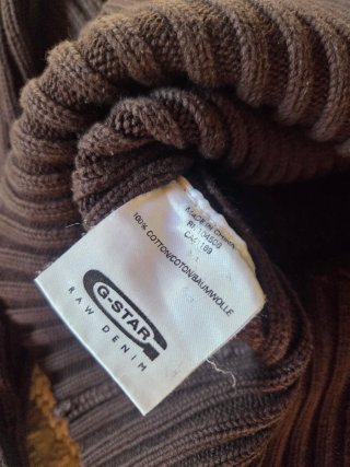 Jersey G-Star RAW cuello alto marrón