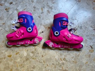Patines en línea rosas para niña
