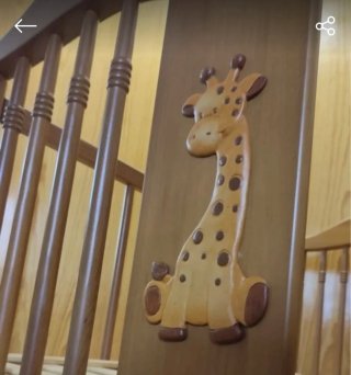 Cuna de madera Mi Cuna con jirafa