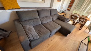 Sofá chaiselongue Vimle 2,66m con manchas