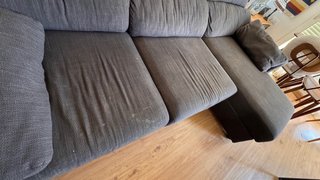 Sofá chaiselongue Vimle 2,66m con manchas