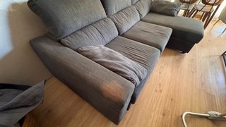 Sofá chaiselongue Vimle 2,66m con manchas