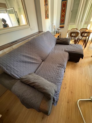 Sofá chaiselongue Vimle 2,66m con manchas