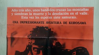 Cartel Cine Los Siete Samurais Kurosawa Original