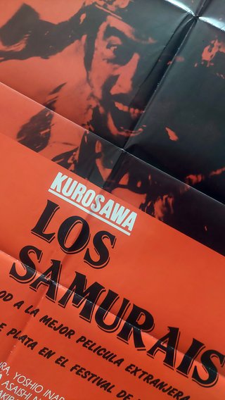 Cartel Cine Los Siete Samurais Kurosawa Original