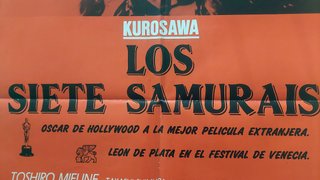Cartel Cine Los Siete Samurais Kurosawa Original