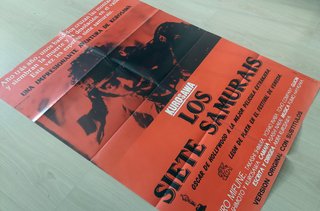 Cartel Cine Los Siete Samurais Kurosawa Original