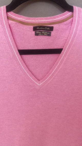 Jersey Massimo Dutti cuello pico rosa