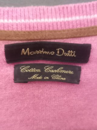 Jersey Massimo Dutti cuello pico rosa