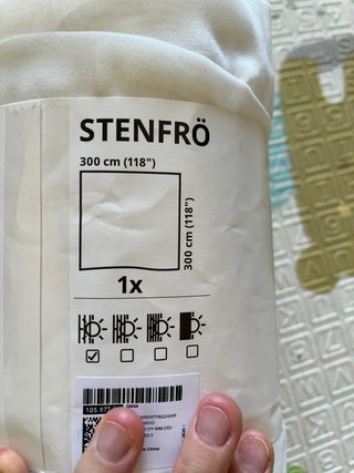 Cortina Ikea Stenfro 300x300cm Blanca
