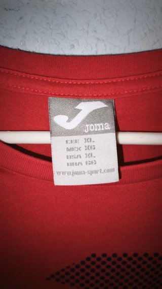 Camiseta Joma Roja Logo Grande Talla XL