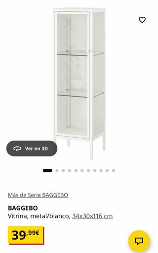 Vitrina de cristal y metal Ikea