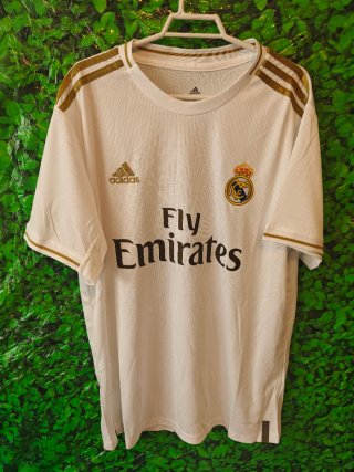 Camiseta RM Adidas Blanca y Dorada