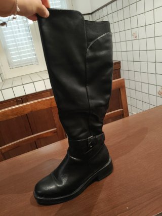 Stivali neri similpelle donna