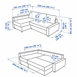 Sofá Cama IKEA FRIHETEN Gris