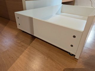 Cama Malm 160x200 color madera con 2 cajones blanc