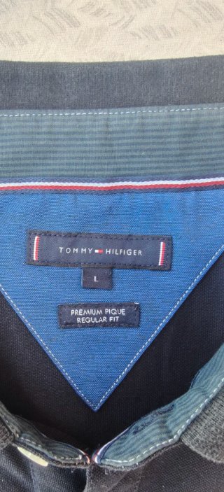 Tommy Hilfiger Polo Manica Lunga Blu Taglia L