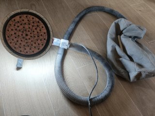 Lijadora de pared con aspiración