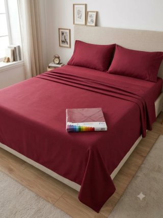 Set Lenzuola Microfibra Rosso