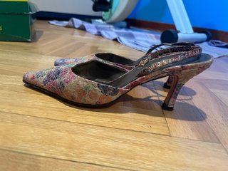 Sandalias tacón multicolor