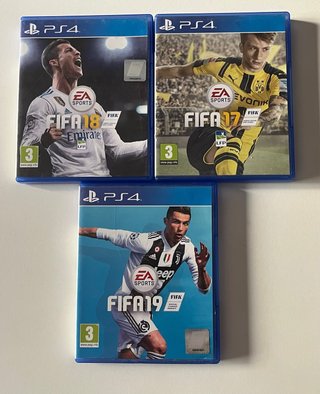 Pack 3 Juegos FIFA PS4: 17, 18, 19
