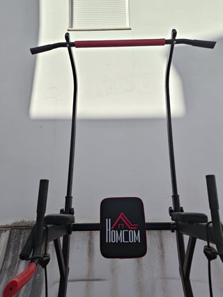 HOMCOM Estación Musculación con Banco Ajustable