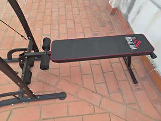 HOMCOM Estación Musculación con Banco Ajustable
