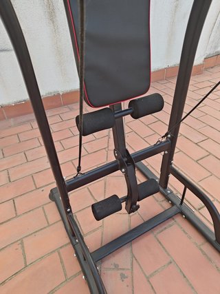 HOMCOM Estación Musculación con Banco Ajustable
