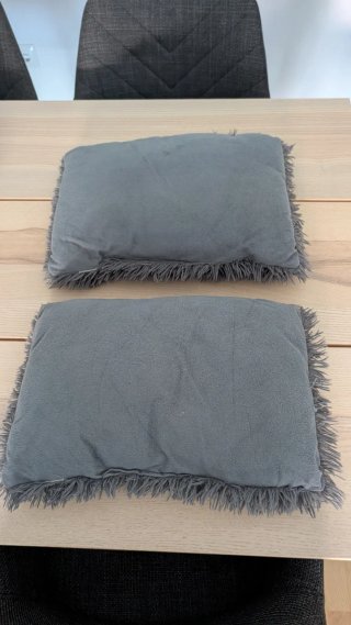 Cojines pelito gris 30x45cm (2 unidades)