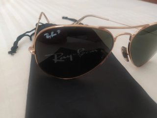 Gafas Ray-Ban Aviator Doradas Polarizadas