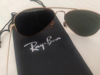 Gafas Ray-Ban Aviator Doradas Polarizadas