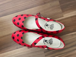 Zapatos Flamenca Talla 37 Lunares Rojos