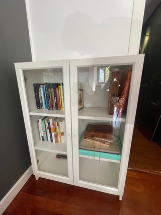 Librería BILLY / OXBERG IKEA Blanca con Puertas
