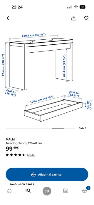 Tocador Malm Blanco IKEA
