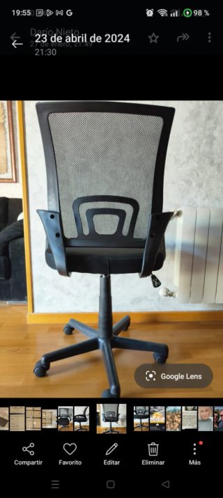 Silla de oficina ergonómica negra