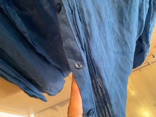 Camisa Massimo Dutti azul ramie