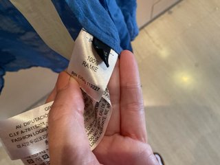 Camisa Massimo Dutti azul ramie