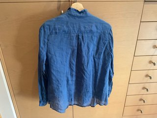 Camisa Massimo Dutti azul ramie