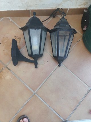 Faroles de forja negros