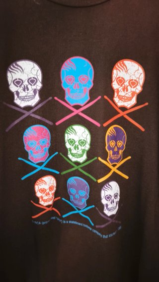 Camiseta C1RCA Skate Calaveras Y2K Algodón