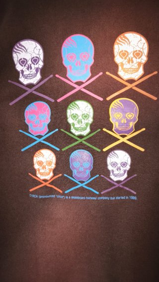 Camiseta C1RCA Skate Calaveras Y2K Algodón