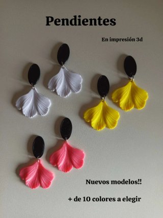 Pendientes 3D - Varios Colores (10€ unid)
