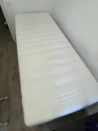 Diván blanco 80x200cm con 2 cajones+colchón